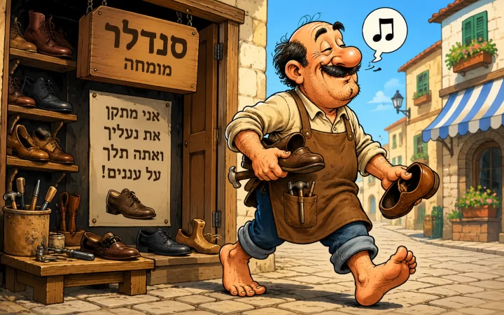 הסנדלר הולך יחף