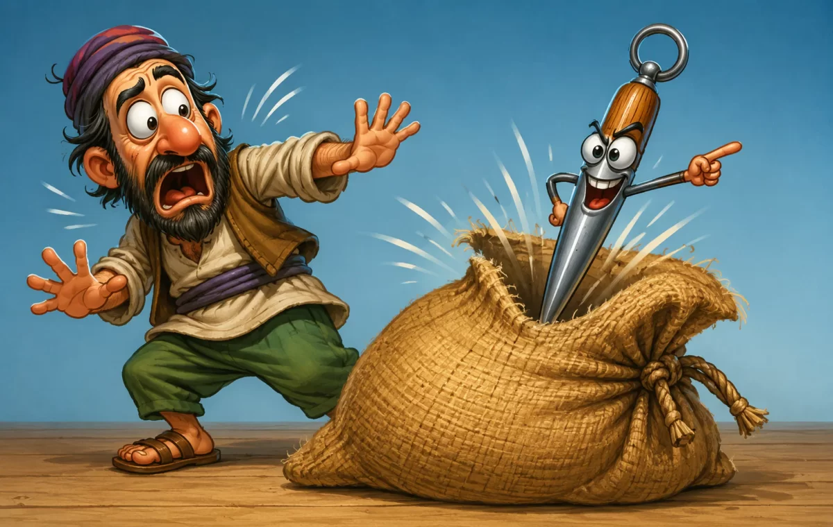 יצא המרצע מן השק