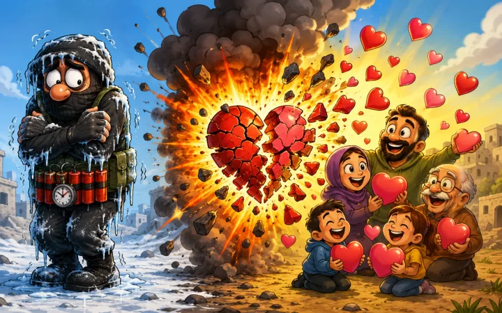 מחבל קר. פיצוץ יפרק לב חם